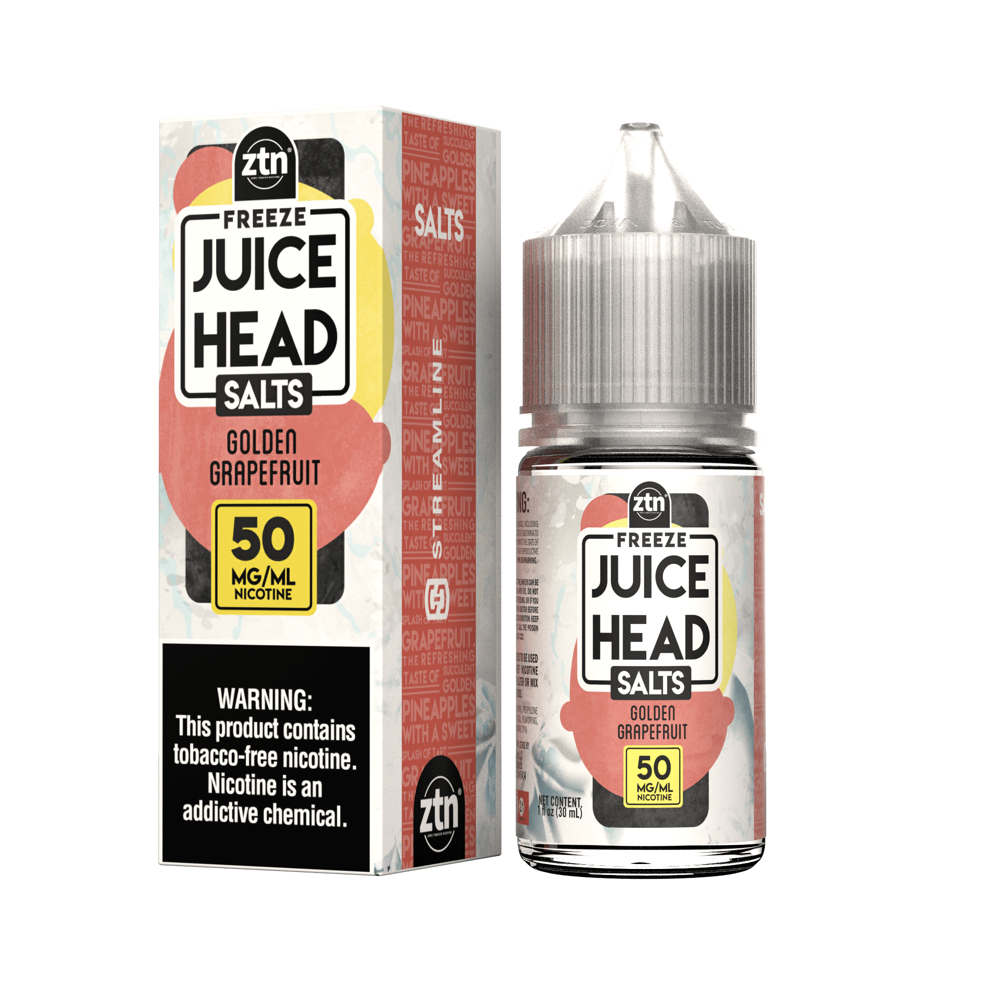 JUICE HEAD ZTN FREEZE SALTS - Golden Grapefruit - Juice Head Freeze Salts | juice-head-eliquid.myshopify.com