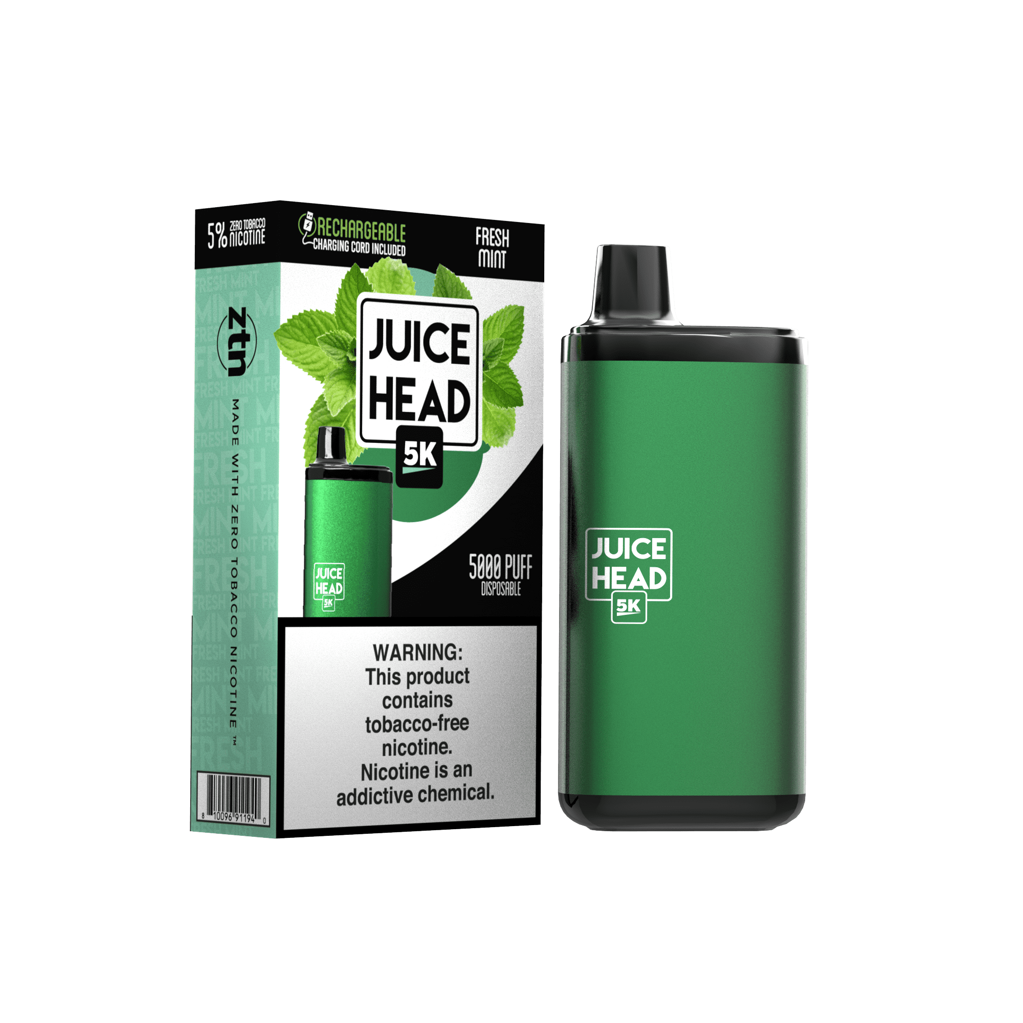 JUICE HEAD 5K - Fresh Mint - 5K Disposables | juice-head-eliquid.myshopify.com