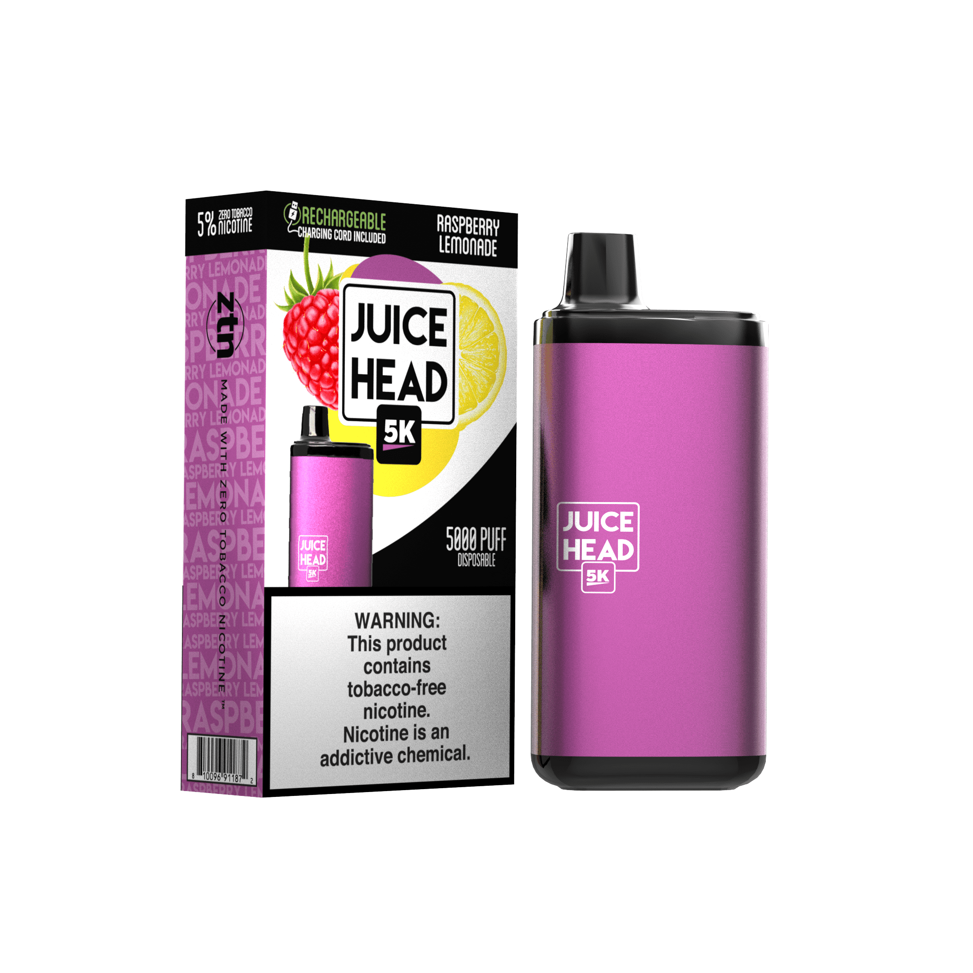 JUICE HEAD 5K - Raspberry Lemonade - 5K Disposables | juice-head-eliquid.myshopify.com